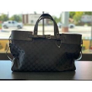 Gucci Black Nylon Belt Tote Handbag - Pre-Owned - Authenticated